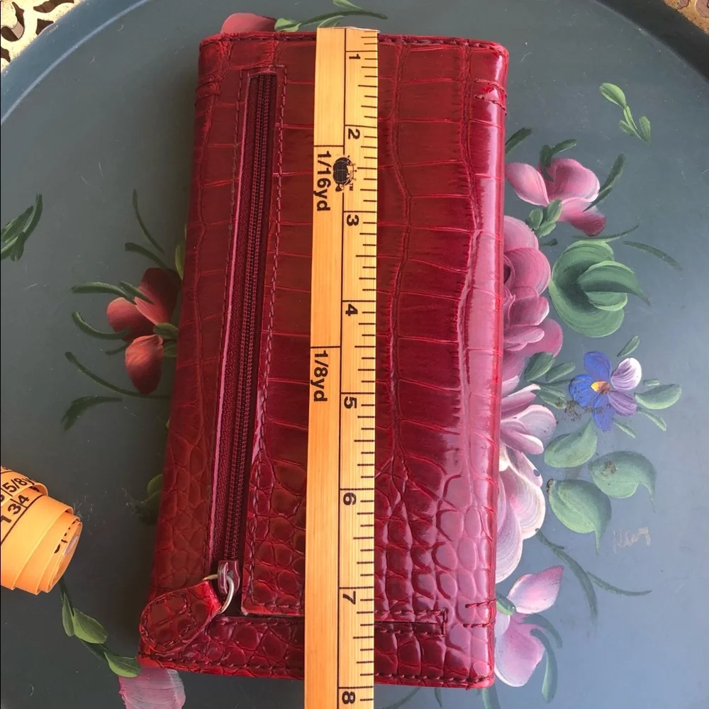 Liz Claiborne Red Embossed Wallet